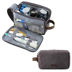 Men's Canvas Travel Toiletry Bag - Water-Resistant