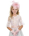 Blush Pink Tea Party Hats with Gloves & Jewelry