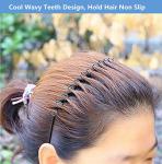 Bodbop Unisex Wavy Metal Hair Band - Black