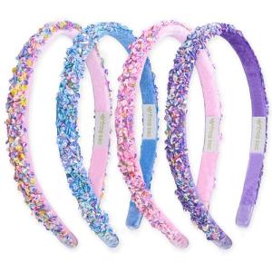 Frog Sac 4-Pack Sequin Headbands for Kids