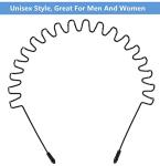 Bodbop Unisex Wavy Metal Hair Band - Black