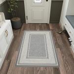 Ottomanson 3'3" x 5' Light Gray Non-Slip Rug