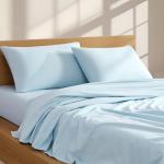 Soft Cotton Flannel Queen Sheet Set - Sky Blue