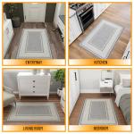 Ottomanson 3'3" x 5' Light Gray Non-Slip Rug