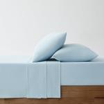 Soft Cotton Flannel Queen Sheet Set - Sky Blue