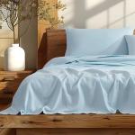 Soft Cotton Flannel Queen Sheet Set - Sky Blue