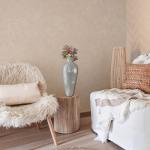 Tall Mosaic Floor Vase with Geometric Design