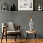 Tall Mosaic Floor Vase with Geometric Design