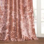 Girls Pink Crushed Velvet Curtains - 2 Panel Set