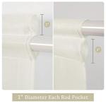 MIULEE French Door Curtains Set, Light Filtering Ivory
