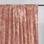 Girls Pink Crushed Velvet Curtains - 2 Panel Set