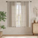 Winslow Floral Linen Curtains - 63 Inch, Ivory/Taupe