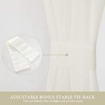 MIULEE French Door Curtains Set, Light Filtering Ivory