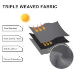 Grey Blackout Kitchen Valance Curtain, 52x18 inch