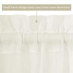 MIULEE French Door Curtains Set, Light Filtering Ivory