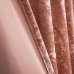 Girls Pink Crushed Velvet Curtains - 2 Panel Set