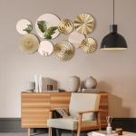 Gold Mirror Wall Decor - 9 Piece Set