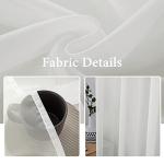 MIULEE French Door Curtains Set, Light Filtering Ivory