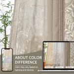 Winslow Floral Linen Curtains - 63 Inch, Ivory/Taupe