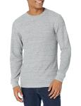 Men's Long Sleeve Slim-Fit Waffle Shirt, Light Grey