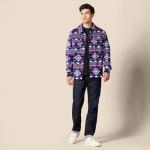 Men's Long Sleeve Henley Shirt - Black, X-Large