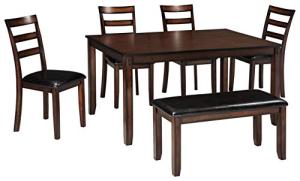 Ashley Coviar 6-Piece Dark Brown Dining Set
