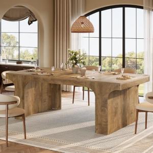 Tribesigns 71-Inch Farmhouse Dining Table for 6-8