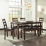 Ashley Coviar 6-Piece Dark Brown Dining Set