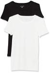 Amazon Essentials Women's Slim Fit Crew Neck Tee 2-Pack