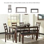 Ashley Coviar 6-Piece Dark Brown Dining Set