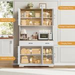 HOSTACK 71" Farmhouse Pantry Cabinet with Charging Station