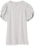 Women's Twist Sleeve Crewneck T-Shirt - Light Grey