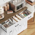 HOSTACK 71" Farmhouse Pantry Cabinet with Charging Station