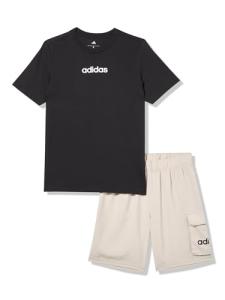 adidas Boys' Black Tee and Shorts Set, Large