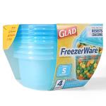 Glad FreezerWare Food Storage Containers - 24 Ounce 4-Pack