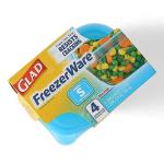 Glad FreezerWare Food Storage Containers - 24 Ounce 4-Pack