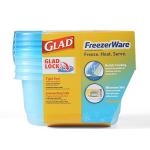 Glad FreezerWare Food Storage Containers - 24 Ounce 4-Pack