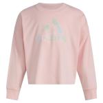 adidas Girls' Long Sleeve Crew Tee, Pink 3T