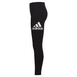 adidas Girls' Black Logo Fitted Leggings