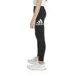 adidas Girls' Black Logo Fitted Leggings