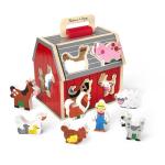Melissa & Doug Take-Along Wooden Toy Barn Set