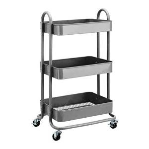 Amazon Basics 3-Tier Kitchen Utility Cart, Charcoal