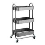Amazon Basics 3-Tier Kitchen Utility Cart, Charcoal