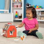 Melissa & Doug Take-Along Wooden Toy Barn Set