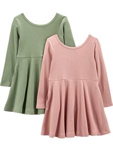Carter's Girls' 2-Pack Stretch Rib Dresses