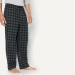 Men's Flannel Pajama Pants in Black Grey Plaid