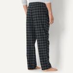 Men's Flannel Pajama Pants in Black Grey Plaid