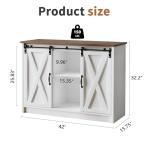 Farmhouse Coffee Bar Cabinet with Sliding Doors