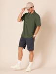 Men's Regular-Fit Cotton Polo Shirt, Olive, XX-Large