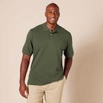 Men's Regular-Fit Cotton Polo Shirt, Olive, XX-Large